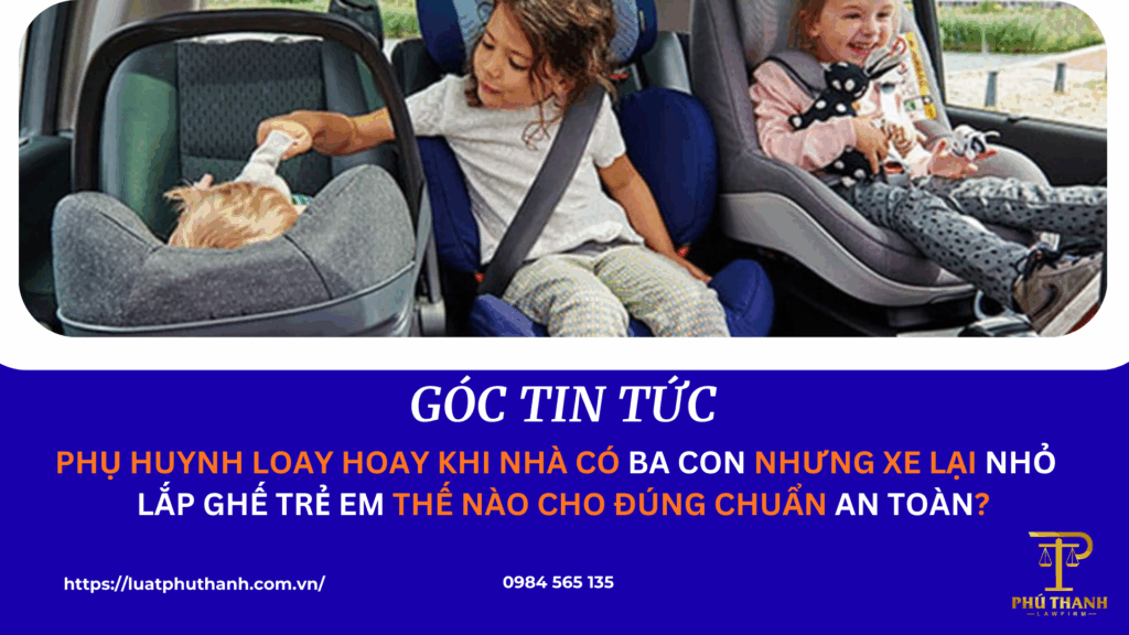 Nhà có 3 con nhưng xe nhỏ: Lắp ghế an toàn cho trẻ em như thế nào?